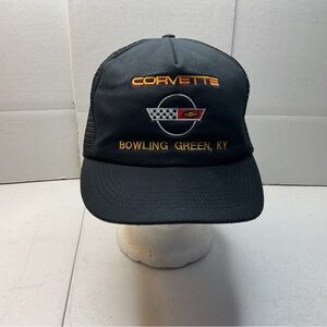 Corvette National Museum Bowling Green KY Black Truckers Cap Hat